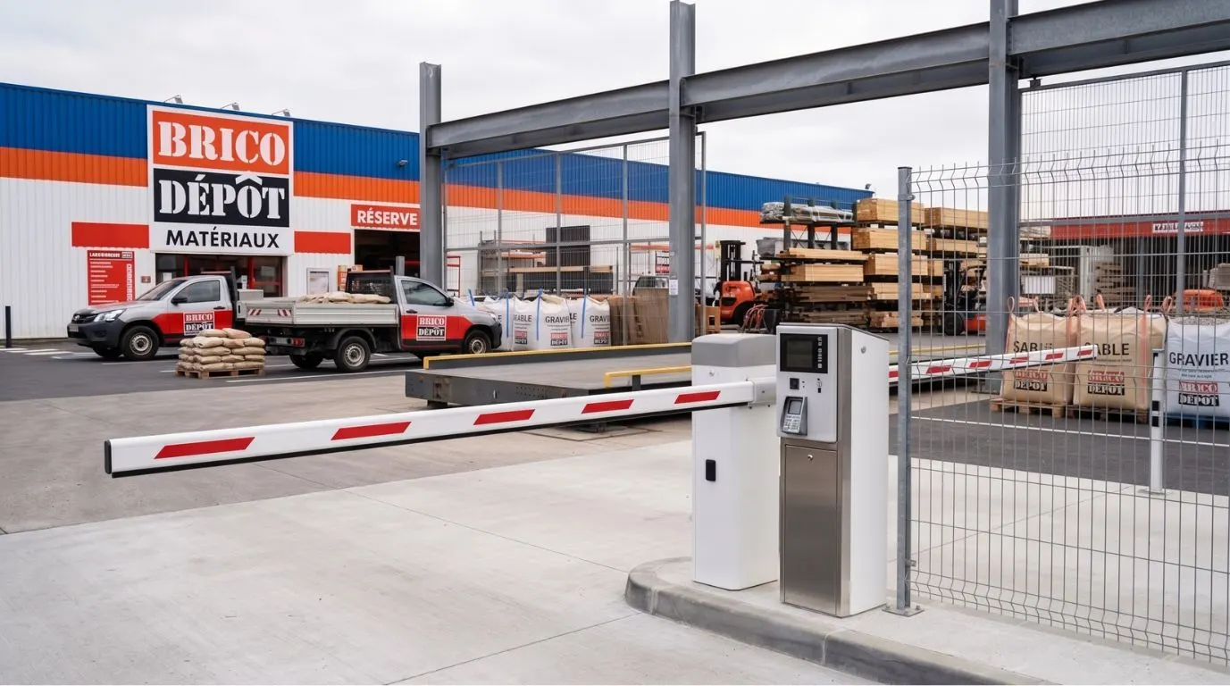 Gestion des accès aux zones de chargement des magasins de bricolage